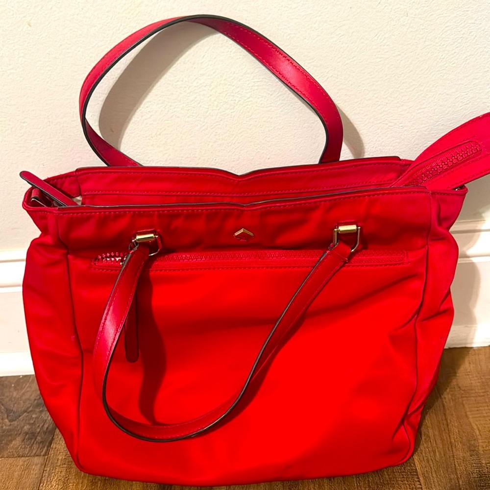 Kate spade red tote with strap